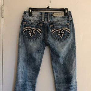 Rock revival alanis acid wash distressed jeans